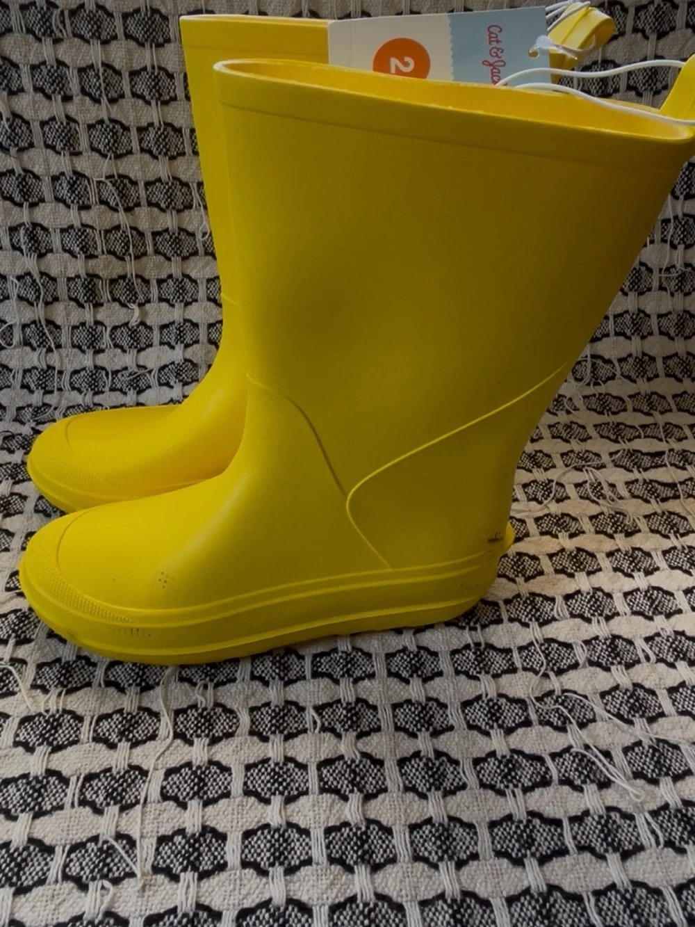 Cat & Jack Bright Yellow Kids Rain Boots